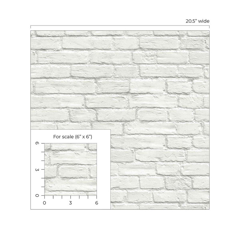 Pre-Pasted Brick Wallpaper Roll