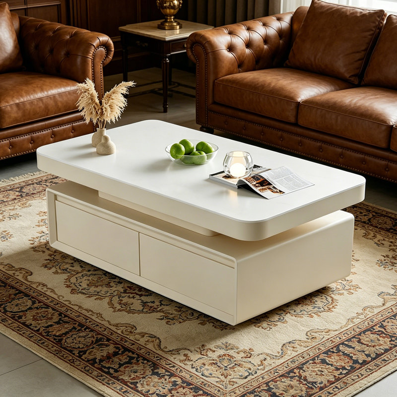 Riser, H 17,71 po x L 59,05 po x l 31,49 po, Blanc