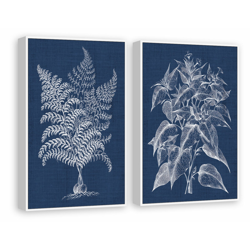 « plante diptych », ensemble de 2 reproductions encadrées sur toile, H 18 po x l 12 po x L 1,5 po