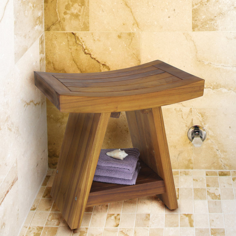 Asia 18'' W Teak Shower Bench
