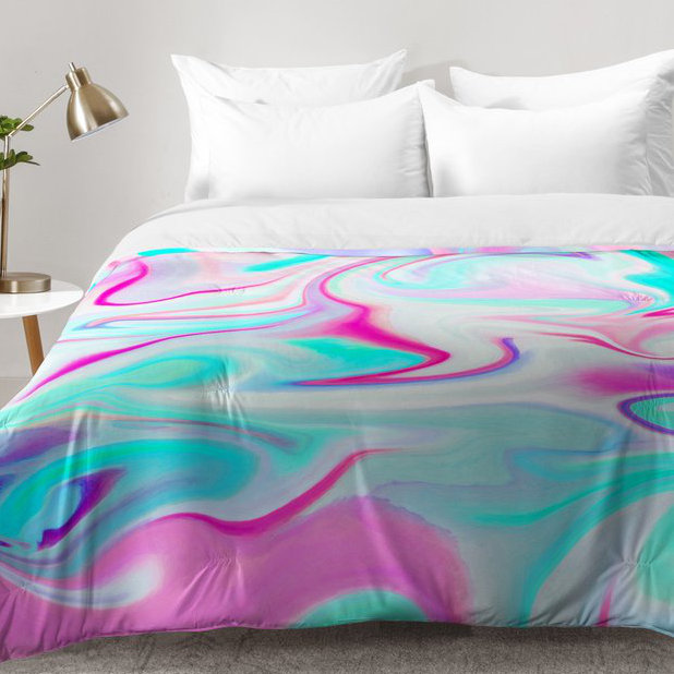 Jacqueline Maldonado Modern & Contemporary Polyester Abstract Comforter, Full/Queen Comforter + 2 Standard Shams