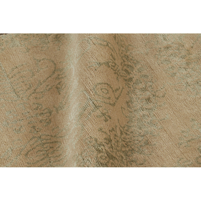 Handmade Silk and Wool Area Rug
