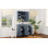 Meuble-lavabo moderne avec lavabo simple avec 2 portes, 2 tiroirs et armoire à miroir