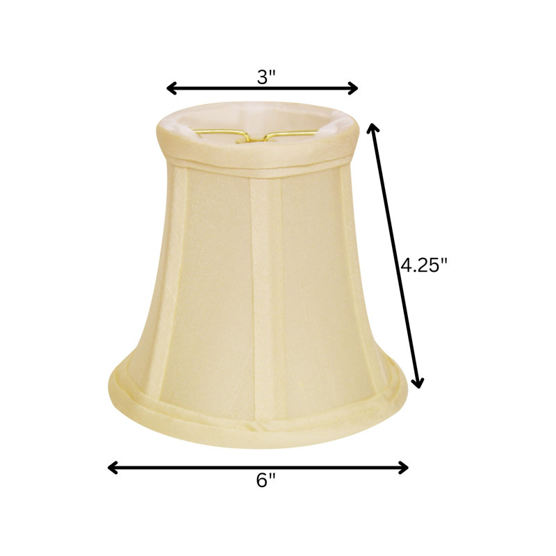 Cloche d'abat-jour en soie / shantung H 4,3 po x l 6 po, Oeuf
