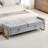 Drewes Velvet Storage Bench for Bedroom End of Bed with Double Lids,Gold Legs-410114513