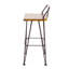 Tabouret industriel en bois et en métal