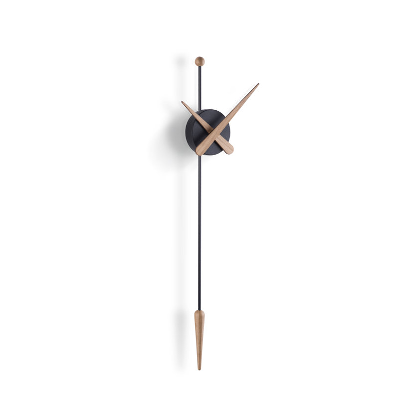 Analog Wall Clock, Black Oak