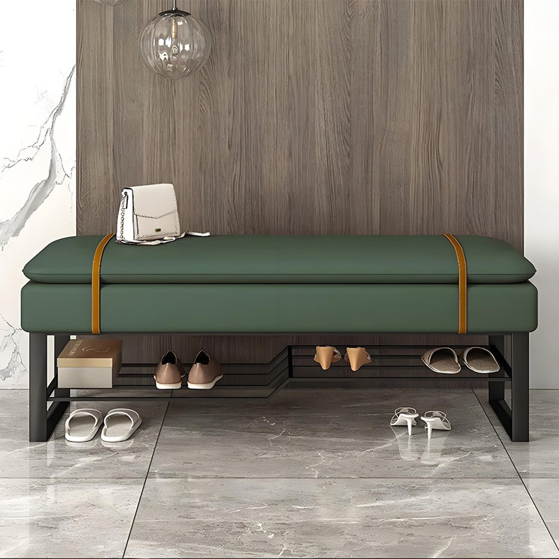 Tabouret à chaussures en acier au carbone noir amélioré, Atrovirens