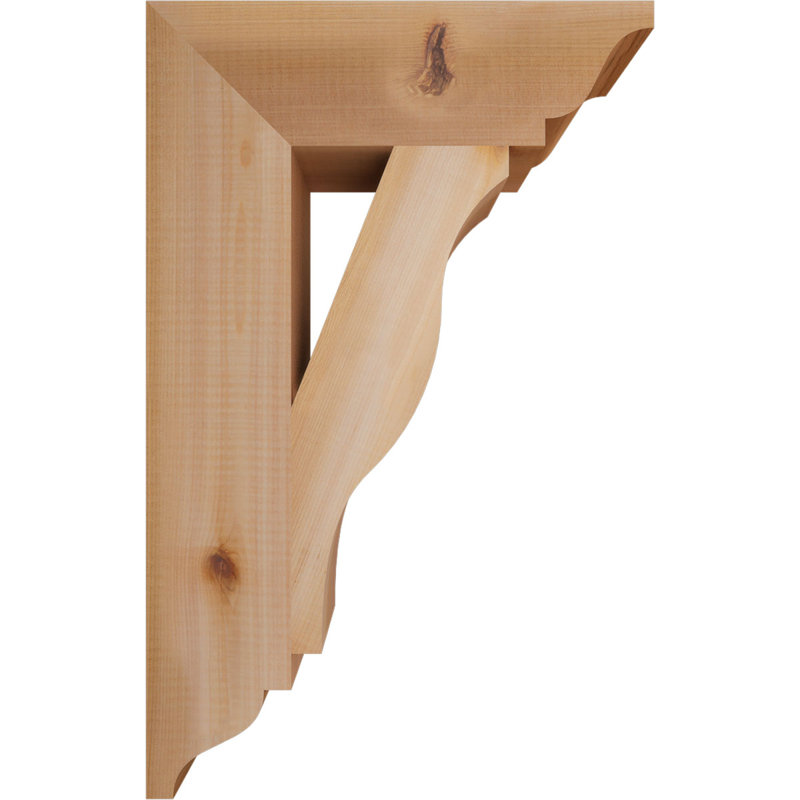 Support traditionnel Funston, Cèdre rouge de l'Ouest, Lisse, H 22 po x l 3,5 po x P 14 po