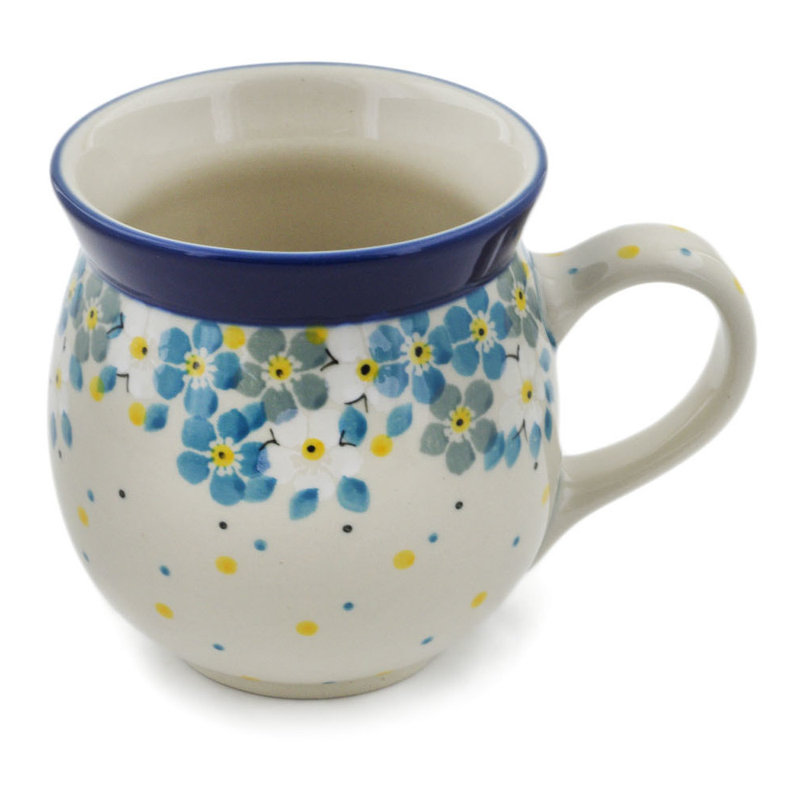 Tasse à bulles en grès poli 16 oz - Fleurs sous le ciel étoilé