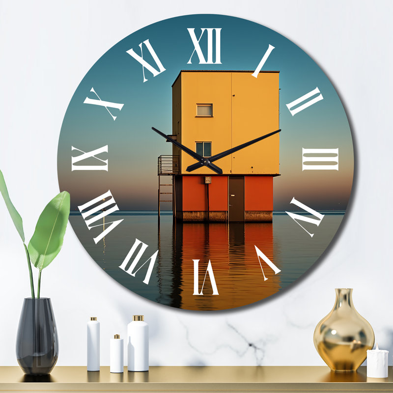 Horloge murale en métal Coastal Minimalisme, Grand