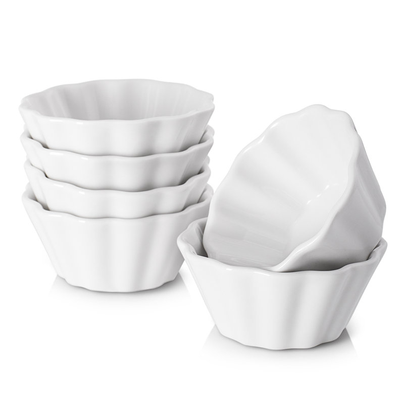 DOWAN Ceramic 6 Piece Bakeware Set, White