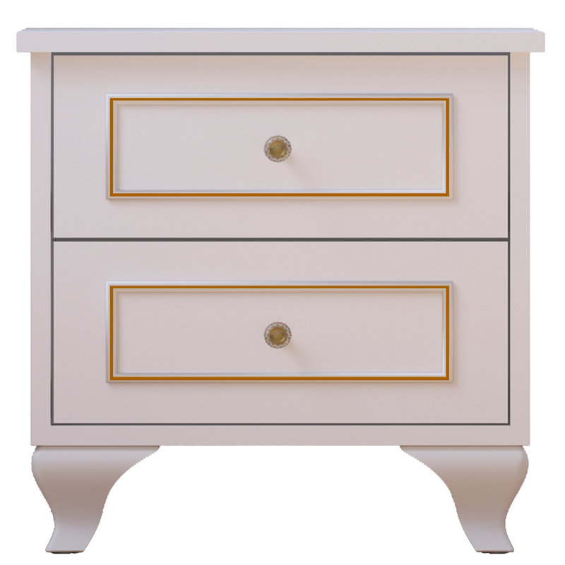 Cassandria 45cm W Manufactured Wood Bedside Table