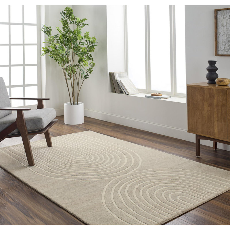 Tapis rectangulaire en laine Makinze, Rectangle 2 pi x 3 pi