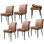 Ensemble de 6 chaises Parsons, ensemble de 6 chaises de salle à manger en similicuir avec dossier pliable, chaises de cuisine contemporaines rembourrées avec siège rembourré confortable, ensemble de chaises d'appoint pliantes peu encombrantes pour la maison et l'appartement