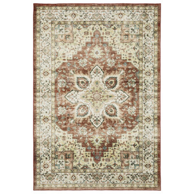 Tapis rouge / ivoire Silas
