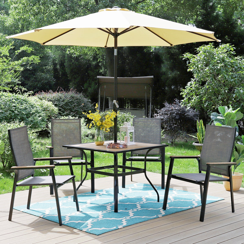 4 - Person Patio Dining Set with, No, None