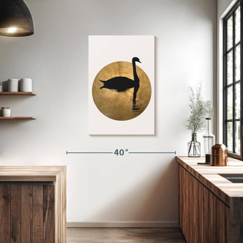 Brampt The Swan Gold, 36" H x 24" W