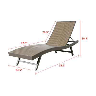 Wrought Studio Dishu Outdoor Chaise Lounge & Reviews | Wayfair