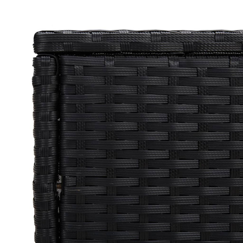 Set Of 3 Black Poly Rattan Nesting Tables - Versatile And Stylish For Living Room Or Patio