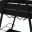 Chariot-bar moderne en fer industriel avec porte-bouteilles Roues | Noir | Fer