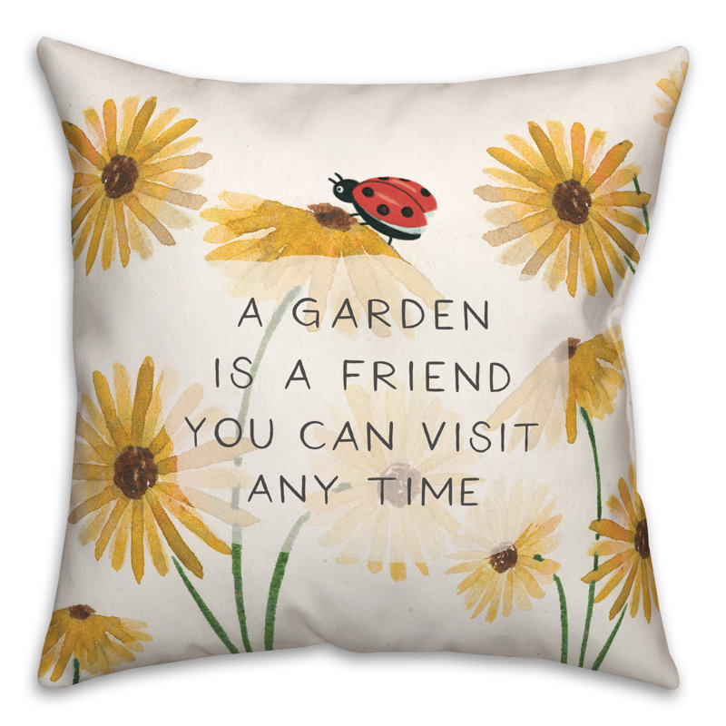  Housse et insert de coussin carré Garden Friend, 20 po x 20 po