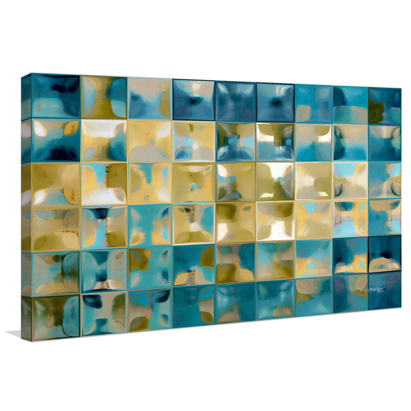 «Tile Art # 5, 2015», reproduction d'impression sur toile tendue, H 18 po x l 30 po x P 1 po, Toile tendue