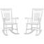 Ensemble de 2 chaises berçantes d'extérieur en bois Outsunny-349002187