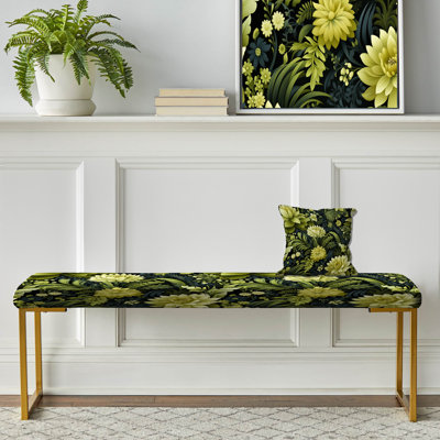 Banc vert en damas vert
