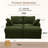 Oversized Corduroy Sectional Loveseat Sleeper Sofa, 4-Piece Modular Couch with Storage, 2 Ottomans & 2 Pillows for Living Room & Apartment, Easy Assembly Required-307478555