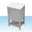 Meuble-lavabo simple avec comptoir Revaz 20-1732541188