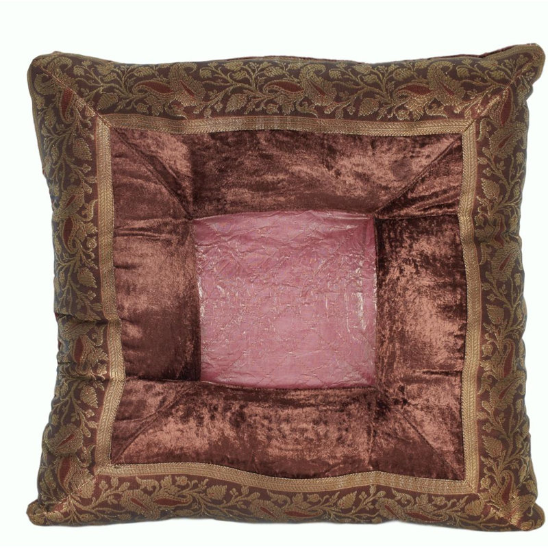 Housse et insert de coussin en velours Kara, 18 po x 18 po