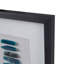 Panneau de décoration murale encadré en agate bleue encadrée