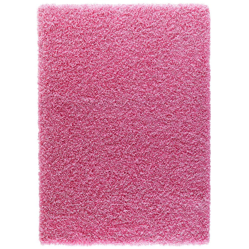 Verona Thick Pink Shaggy Area Rug – Soft Pile, Non-Slip, Durable Polypropylene Carpet for Living Room, Bedroom & Hallway