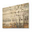 Argent argent minimaliste avec bouleau - Art sur bois de pin naturel-101408253