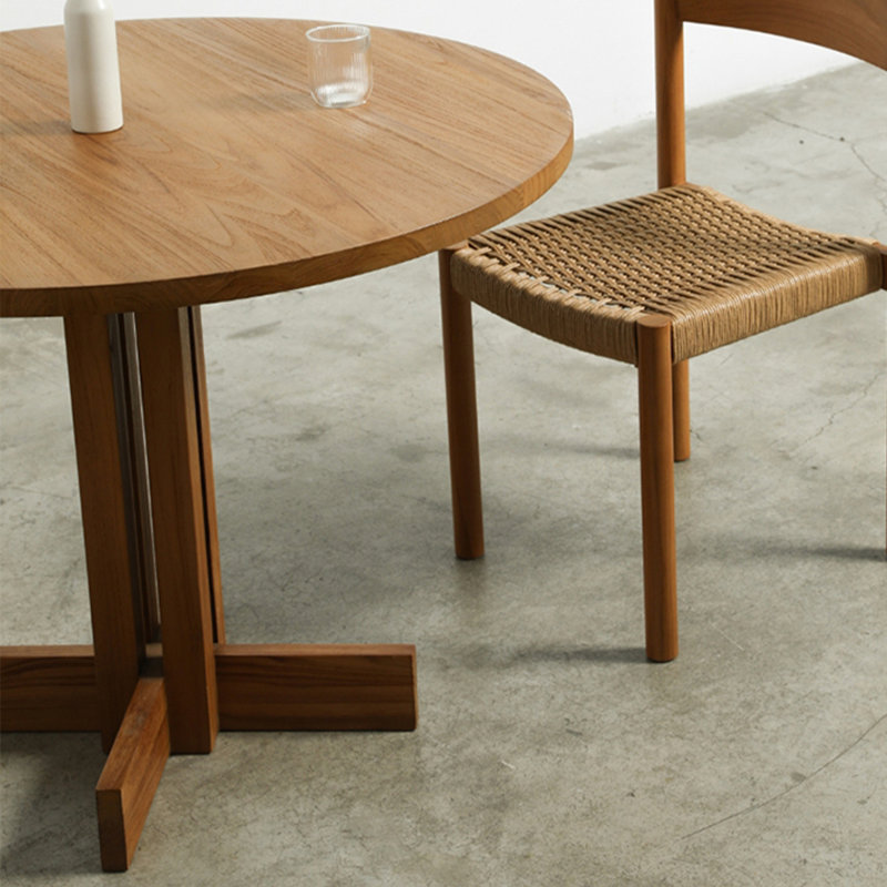 Hokku Designs Burlywood Round Solid Wood Dining table - Wayfair Canada