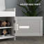 Banc à chaussures, banc d'entrée avec rangement pour chaussures, coussin, compartiments cachés, tablettes réglables et portes à volets