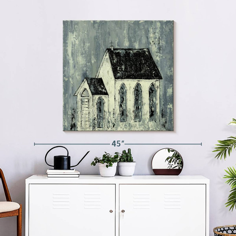 Adella Blue Church, 30" H x 30" W