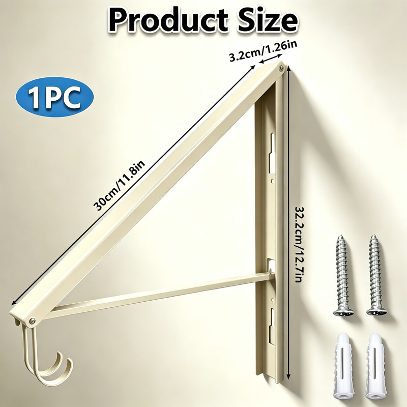 Aluminium, Stainless Steel Wall-Mounted Drying Rack