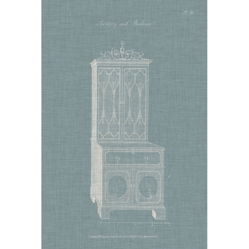 Hepplewhite Desk & Bookcase III by Hepplewhite - Wrapped Canvas Print, 122cm H x 81cm W 