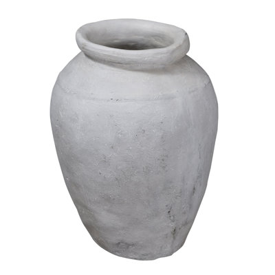 Kyrie 30" Tall Ceramic Pot, Whitewash