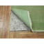 Tapis vert menthe poivrée 8 pi 1 po x 10 pi 3 po, noué à la main, tissage dense, ton sur ton, sans bordure, laine et soie, luxuriant et moelleux, tapis oriental