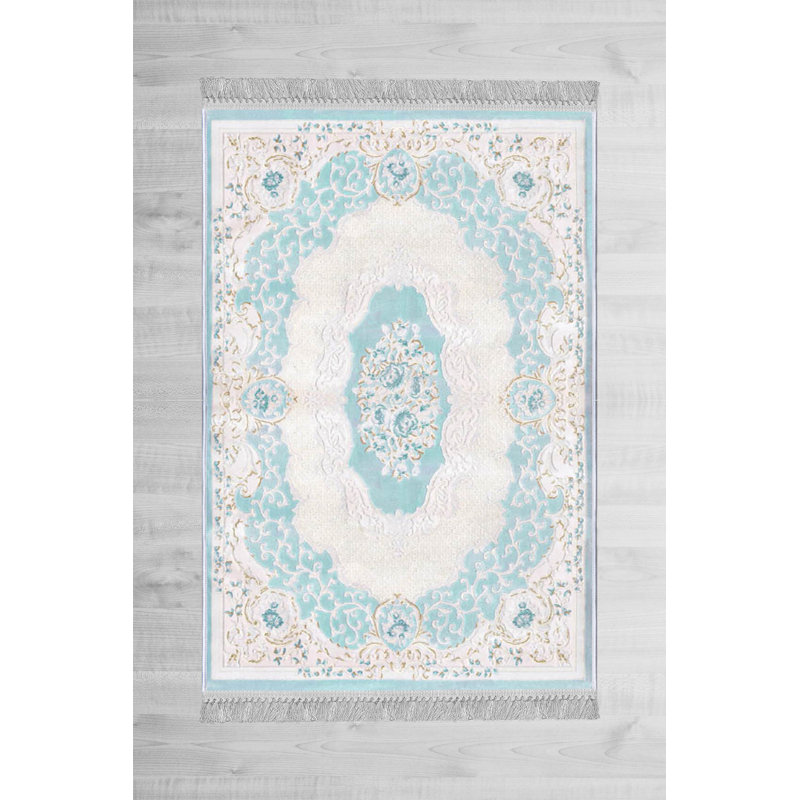Luxurious Velvet Area Rug, 5.2 x 7.5 ft | 100% Velvet Fabric, 100% Cotton Sole, 0.4 in Pile Height | Antibacterial, Non-Slip, Machine Washable | Elegant 3D Digital Print, Perfect for Living Room & Bedroom Décor