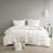 White 3 Piece Comforter - Elastic Embroidery King/ King Particular Bedding Extra