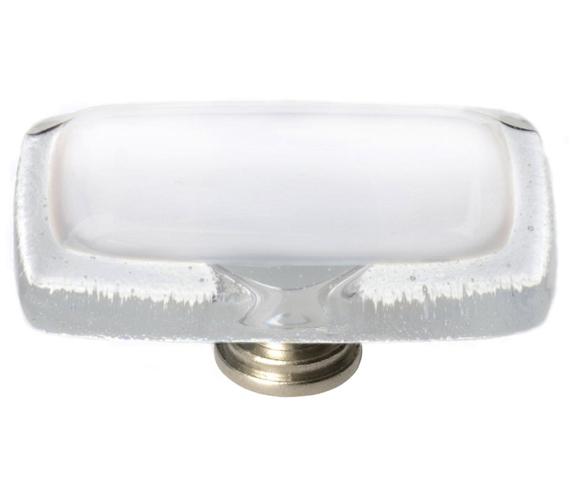 Reflective Rectangular Knob, Oil Rubbed Bronze, White