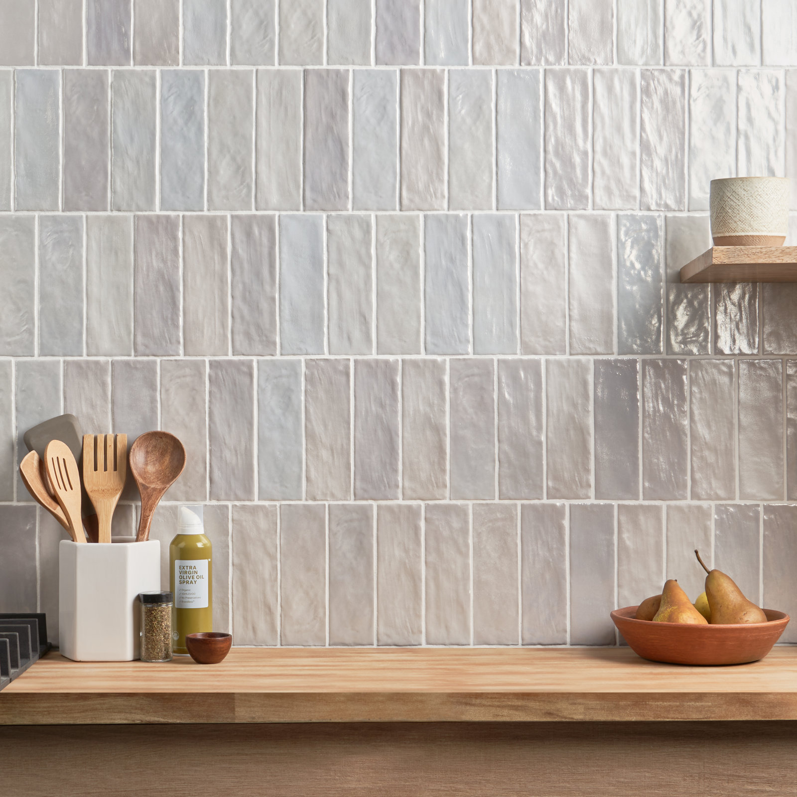 Southampton Ceramic Subway Wall Tile, Gray
