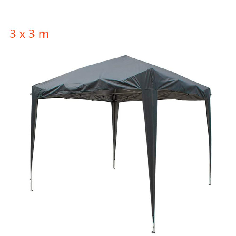 Adeen 3m x 3m Metal Pop-Up Gazebo, Black