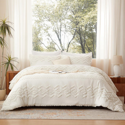 Ensemble d'édredon touffeté 3 pièces Boho Farmhouse