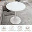 Table basse, table de salle à manger de style moderne Mid-Century, pouvant accueillir de 2 à 4 personnes, avec un plateau de table rond en marbre, pour divers environnements.-734654306