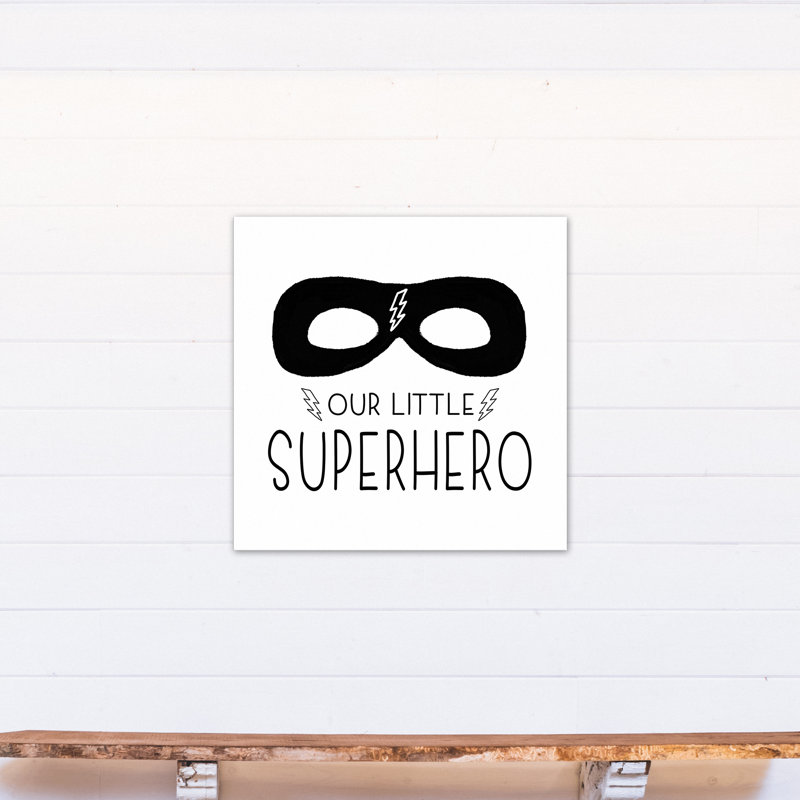 « notre little superhero », art encadré Mancini, H 30 po x l 30 po x P 1,25 po, Toile tendue